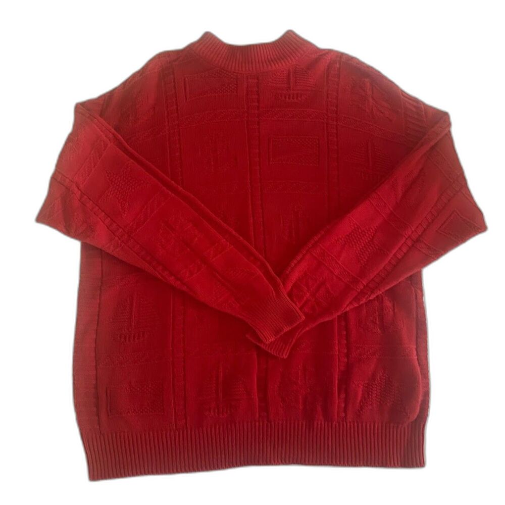 Carroll‎ Reed Red Cotton Sweater Size XLarge
